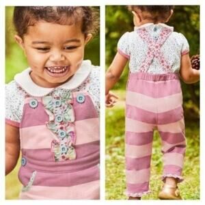 Matilda Jane World Traveler Overalls Infant Girls Size 6-12 months New with Tags